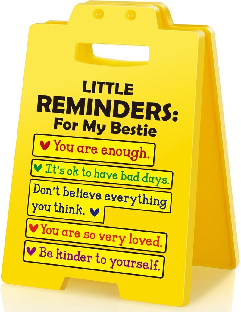 MBL Bestie Gifts for Women Friend - Little Reminders Valentines Day Galentines for Besties Gift Sign Inspirational Emotional Positive Support Self Love for Best Friends BFF College Student Birthday - Image 1